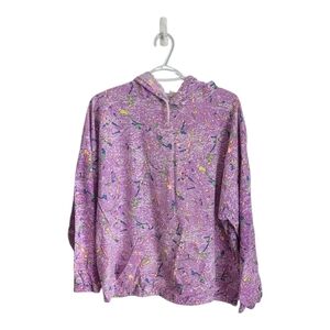 Vintage Purple Paint SplatterPatterned Hoodie Made In Canada S/M  Cottagecore